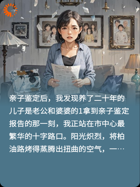 亲子鉴定后，我发现养了二十年的儿子是老公和婆婆的